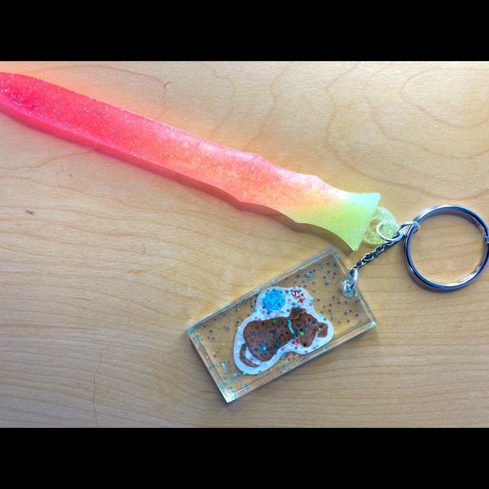Self defense dog keychain